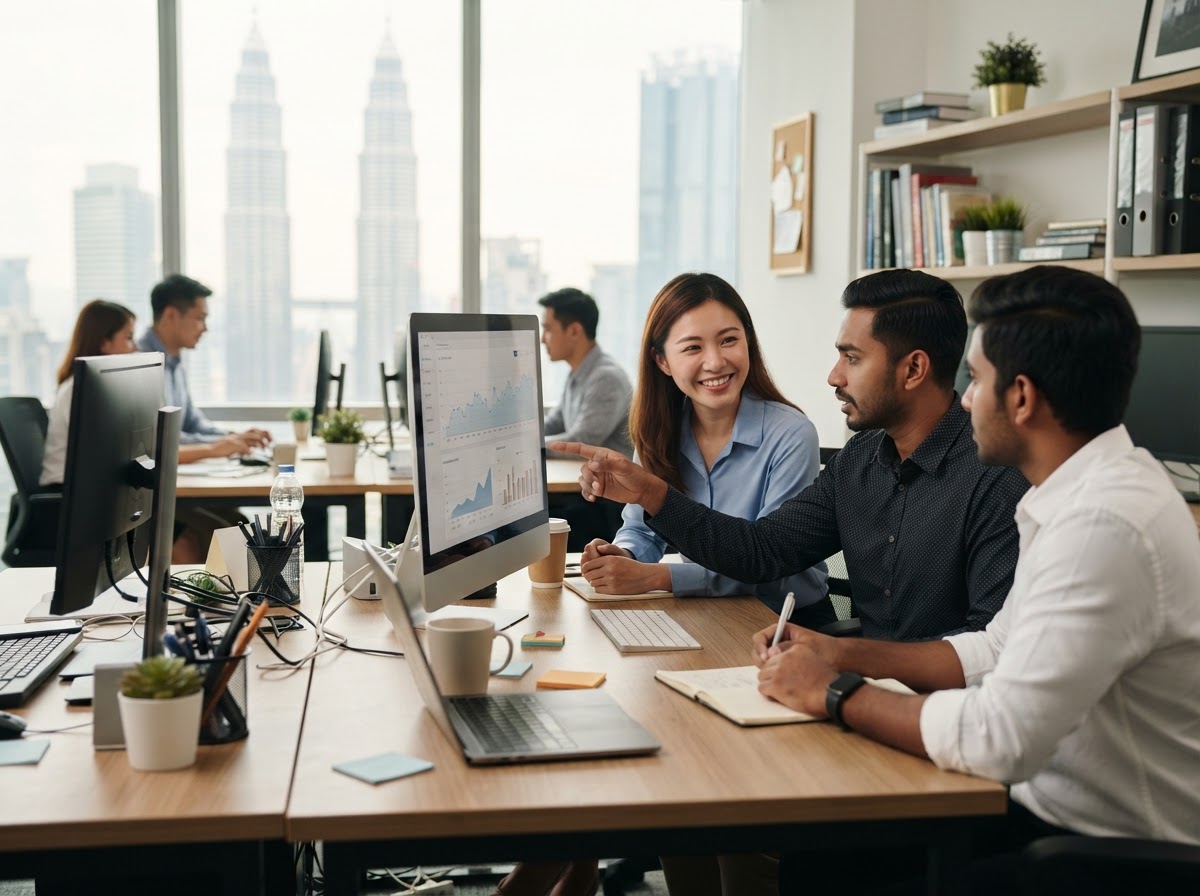 Jarix Trade team reviewing unified exchange data on screens